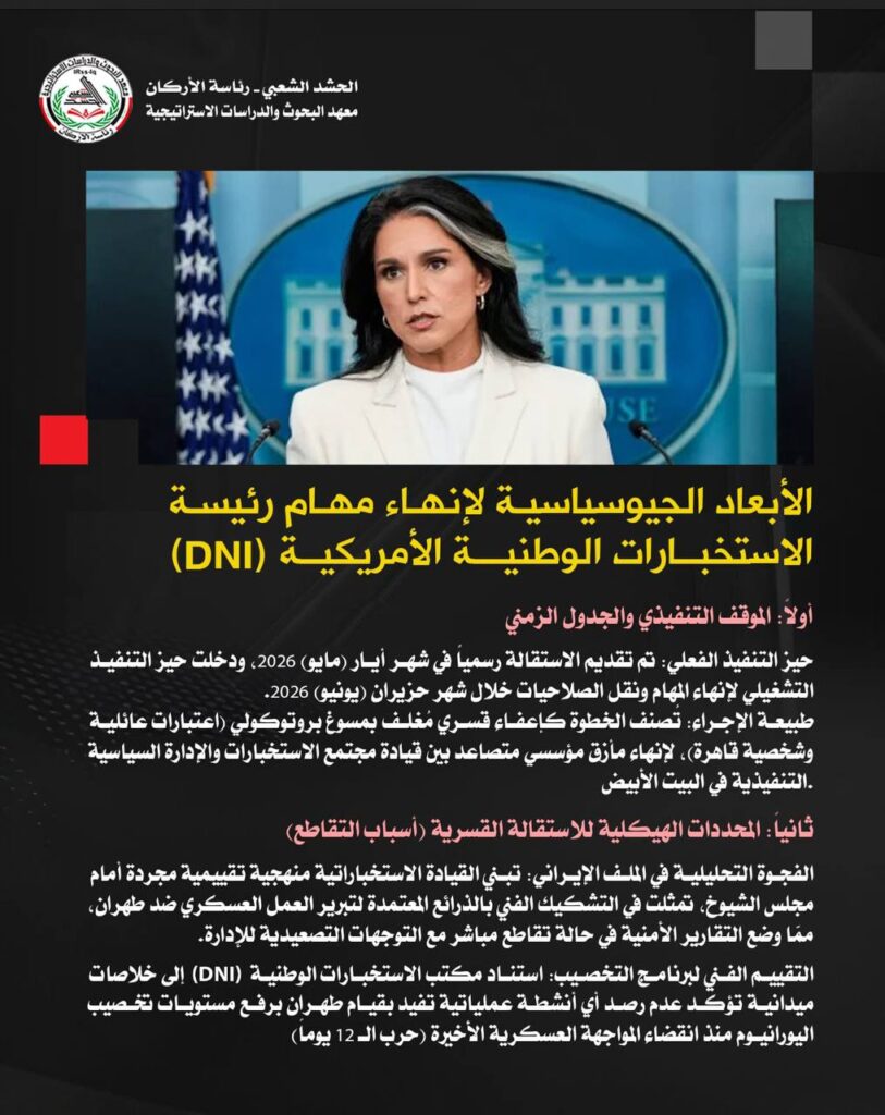 IMG_4886-813x1024 الأبعاد الجيوسياسية لإنهاء مهام رئيسة الاستخبارات الوطنية الأمريكية (DNI)